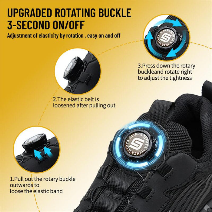 S804 Black Steel Toe Safety Shoes for Men & Women