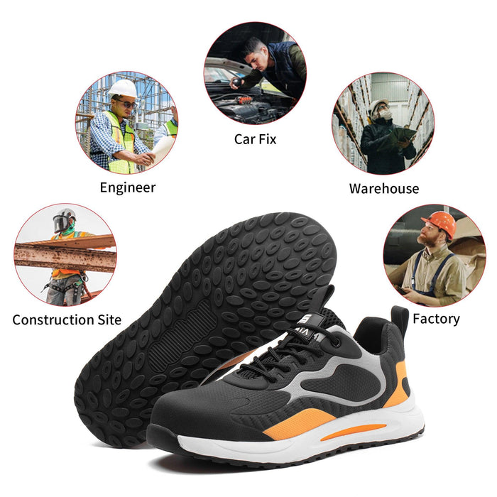 Composite Defender Orange Safety Shoes