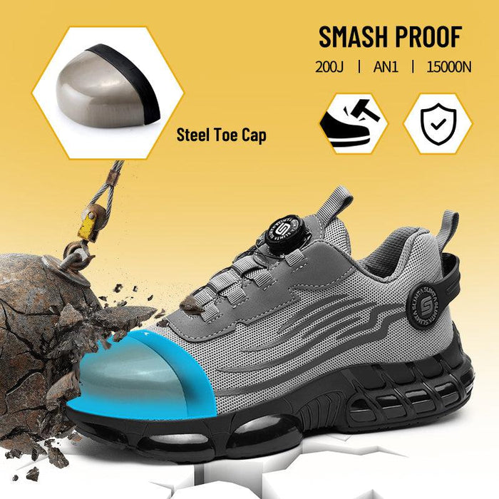 S804 Grey Steel Toe Safety Shoes for Men & Women