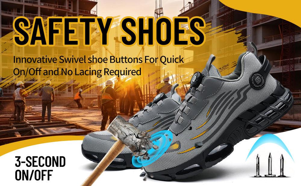 S804 Grey Steel Toe Safety Shoes for Men & Women