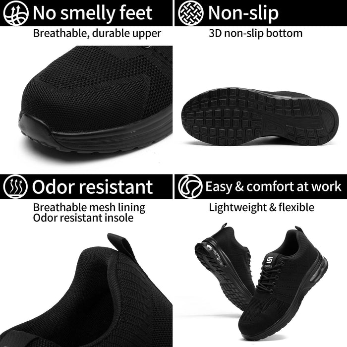 Right-side view of SLIMTA 333 safety shoes showing the anti-slip sole and durable finish.