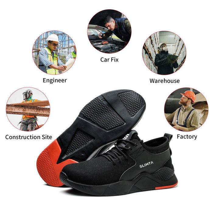 Durable and breathable SLIMTA 666 industrial safety shoes for factory and warehouse workers in Mussafah, Abu Dhabi.