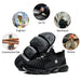 Lightweight and breathable SLIMTA 832 Airwalk Black Safety Shoes for sale in Sharjah, offering wide-fit and anti-puncture features.